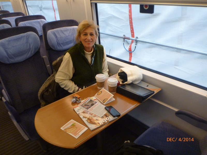 Mom in her Seat to Dresden. 