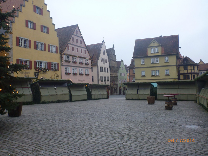 Rothenburg Christmas Market Early In the Morning