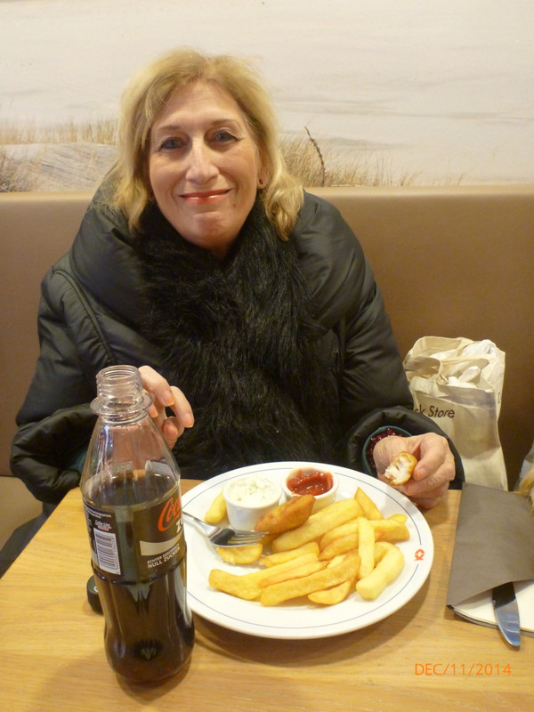 Lunch at Ulm, Germany HBF. Fish &amp; Chips. 