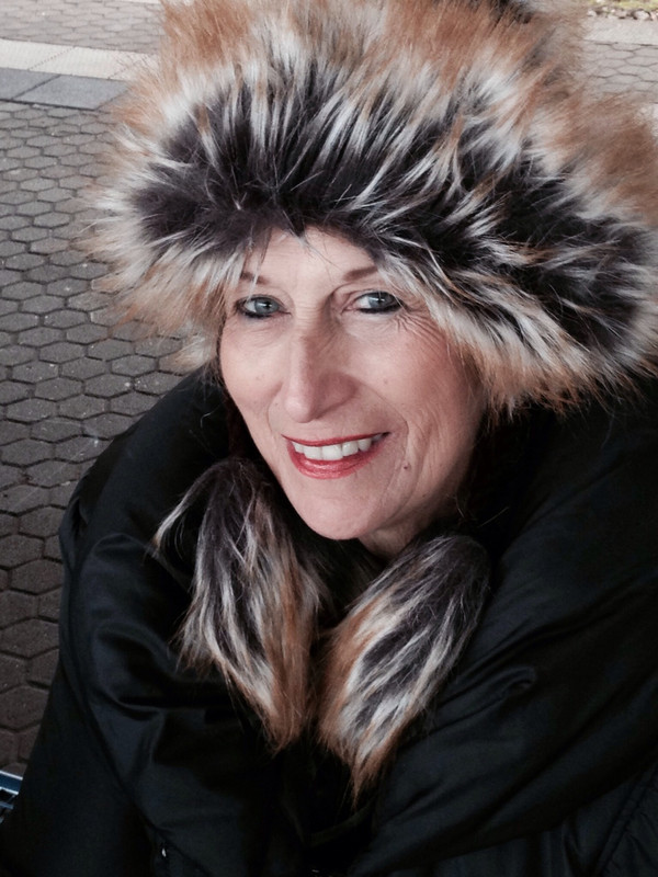 Mom Loves her Fur Hat. 