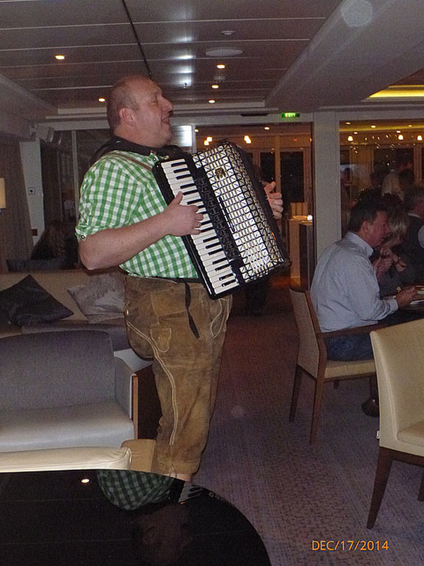 Here&#39;s that Accordian Player.  Mom&#39;s Watching