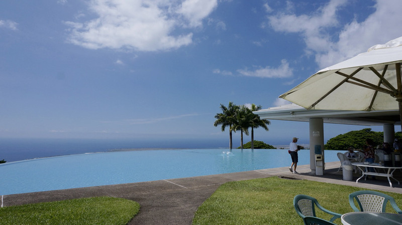 The Infinity Pool Above Kona at Douter Gardens. 