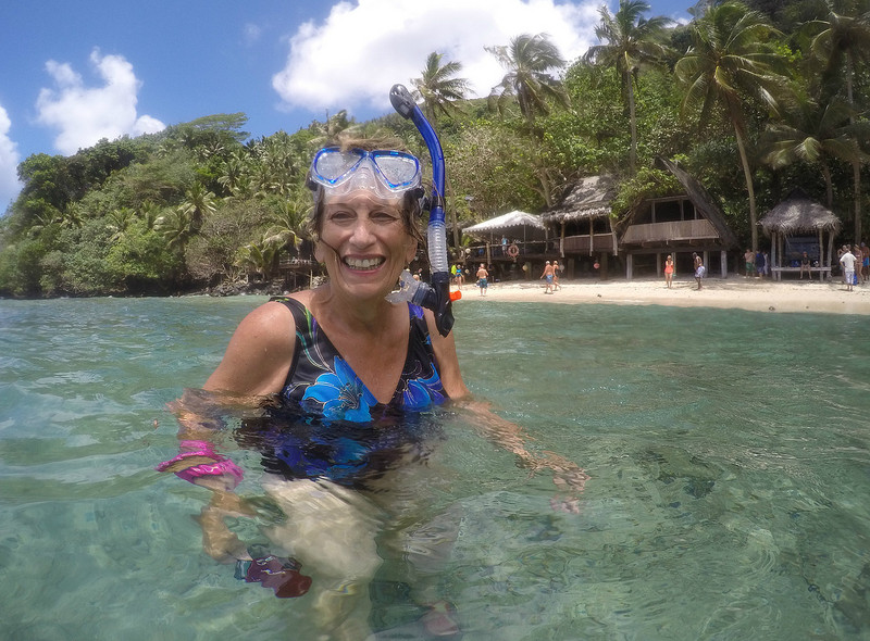 Mom Trying Out Her Snorkeling Gear at Tisa&#39;s