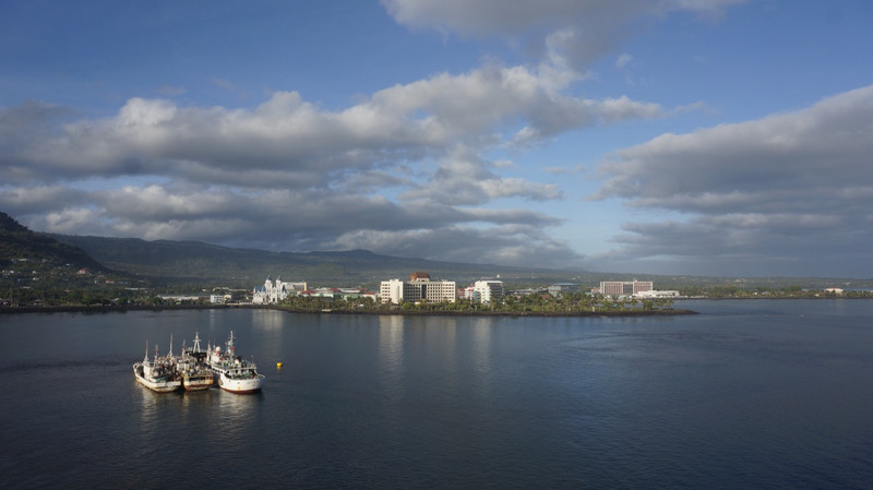 Apia as Viewed From the Ship at the Pier. 
