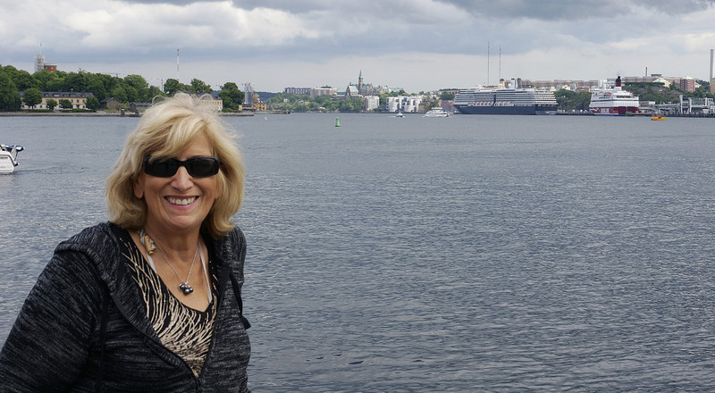 That&#39;s Mom with Zuiderdam in Background