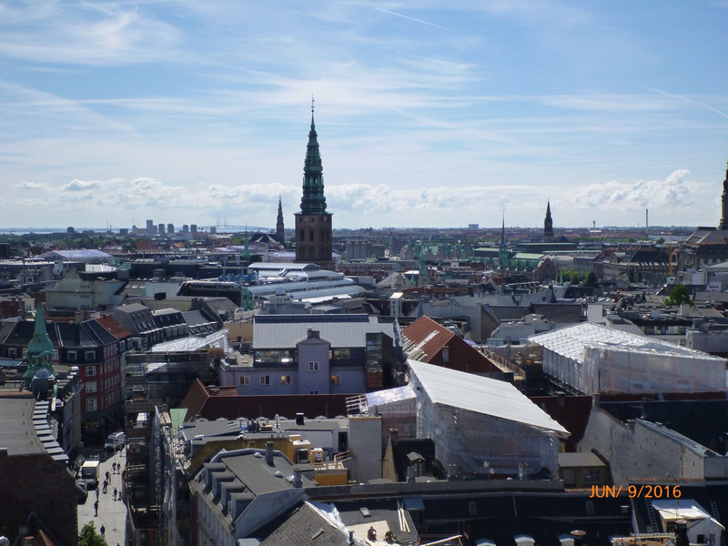 View of the Rooftops of Copenhagen. 