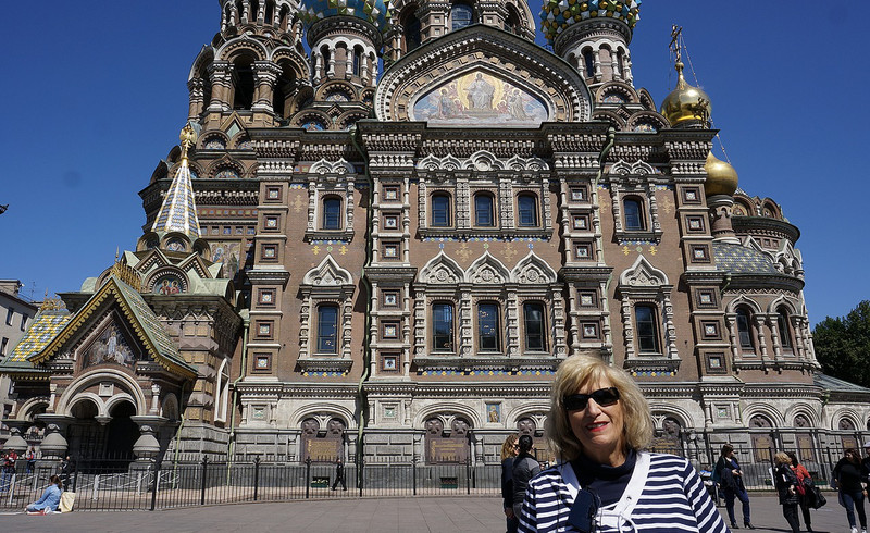 Mom in Front of Church of Spilled Blood