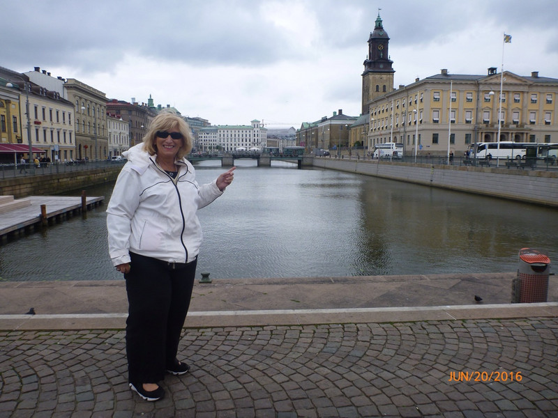 Karen at One of the Canals in Gothenburg, Sweden. 