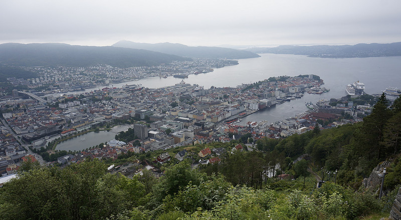 View from the Top of the Floibanen, Bergen