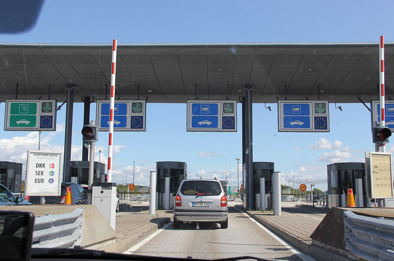 The Toll Booths at Oresund Bridge in Malmo