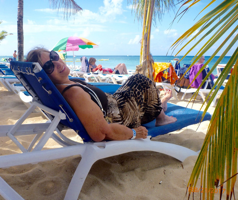 Big Mom on the Beach in Cozumel. 
