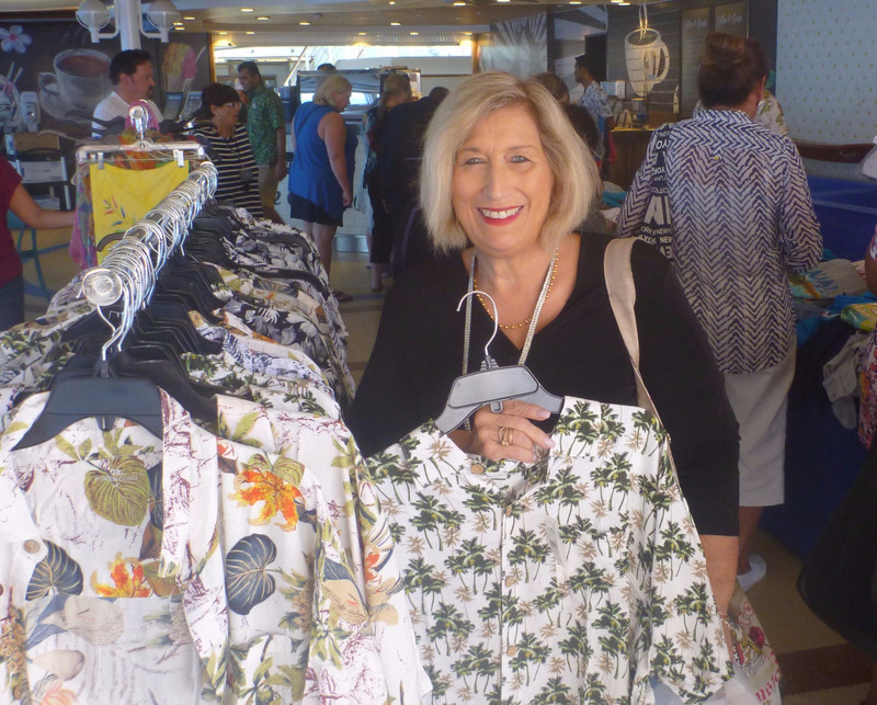 Karen Checking Out Aloha Shirts Aboard
