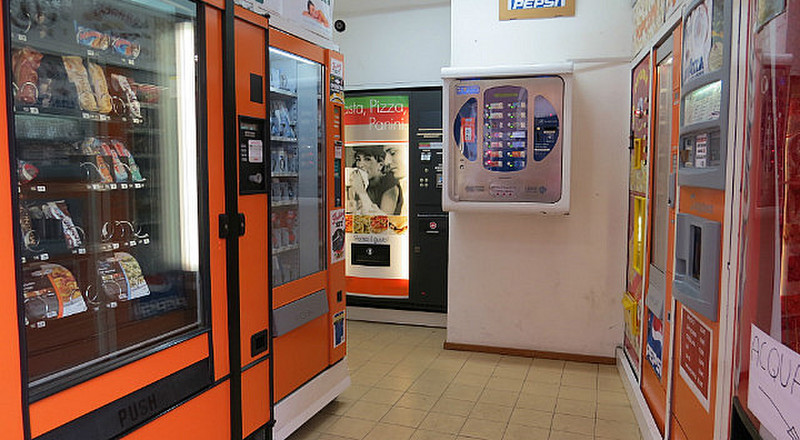Ready meals and popcorn from a vending machine!