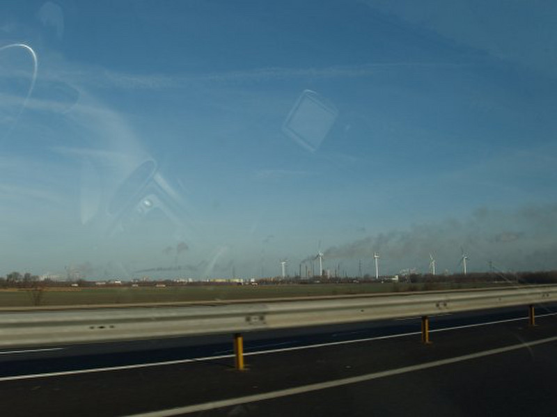 Windmills and factory