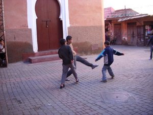 From Beth:  Boys playing football