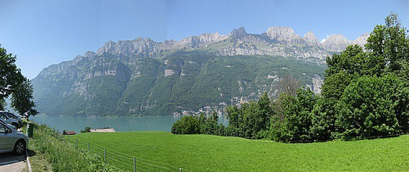 Lake Walensee on the way to Liechtenstein