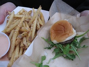 Kims Slider and Parm Fries