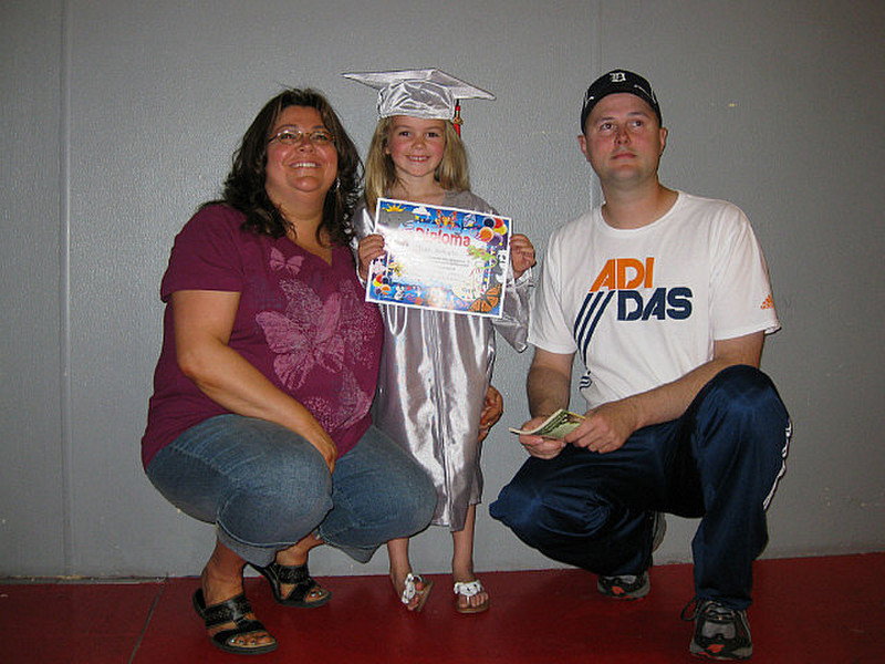Proud parents with the graduate. 