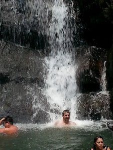 Swimming in the La Mina Falls El Yunque National F