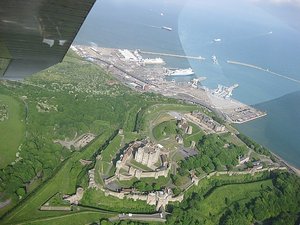 Dover Castle and Port of dover