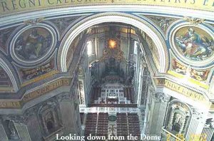 Looking down from the Dome in St. Peters
