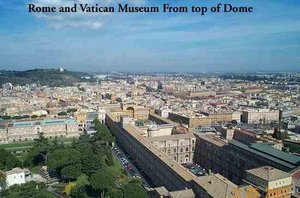 Rome and Vatican Museum from top of the Dome