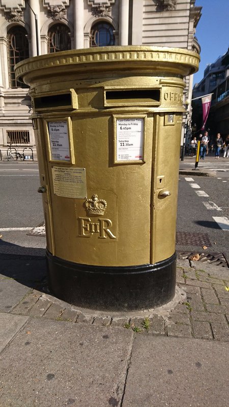 Gold Post Boxes