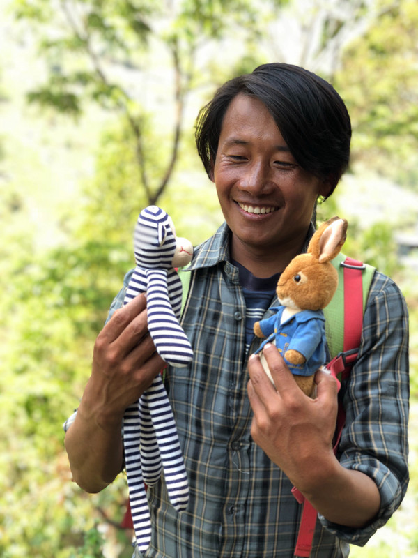 Peter and the monkey getting together with Himal