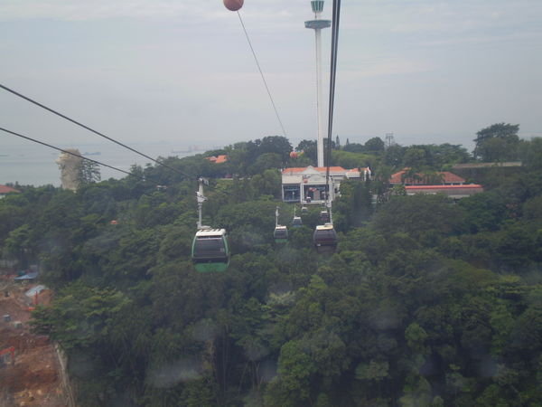 The cable cart leading to Sentosa Island