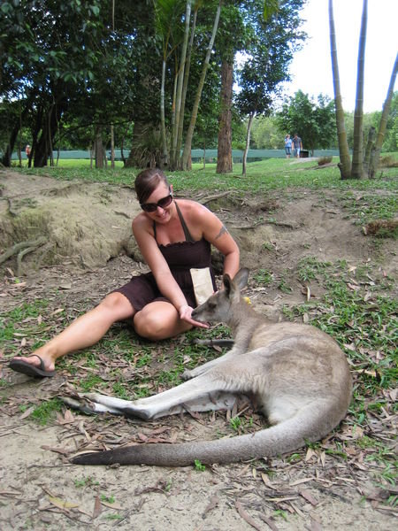 Me feeding a Kangaroo