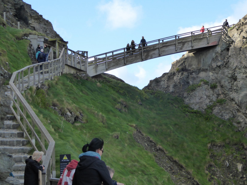 Stairs across to Tintagel castle