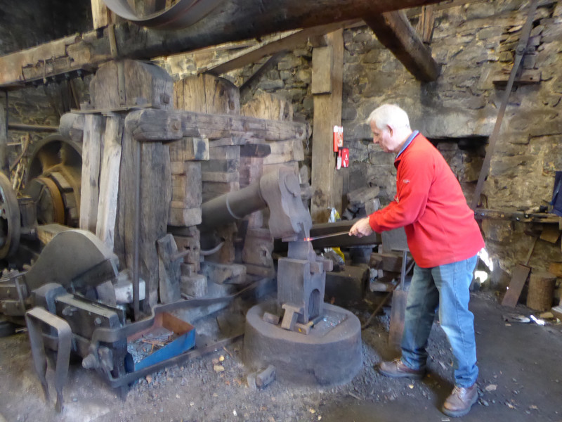 Working the machinery at the Foundry 