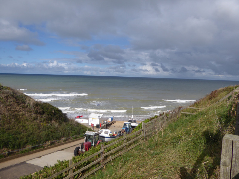 The beach at the bottom of one of the fields of relocatable houses near Cromer