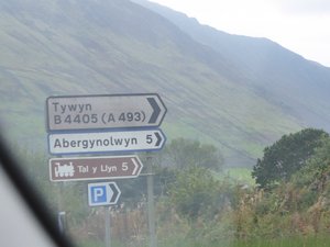 Sign to the Tal y Llyn railway