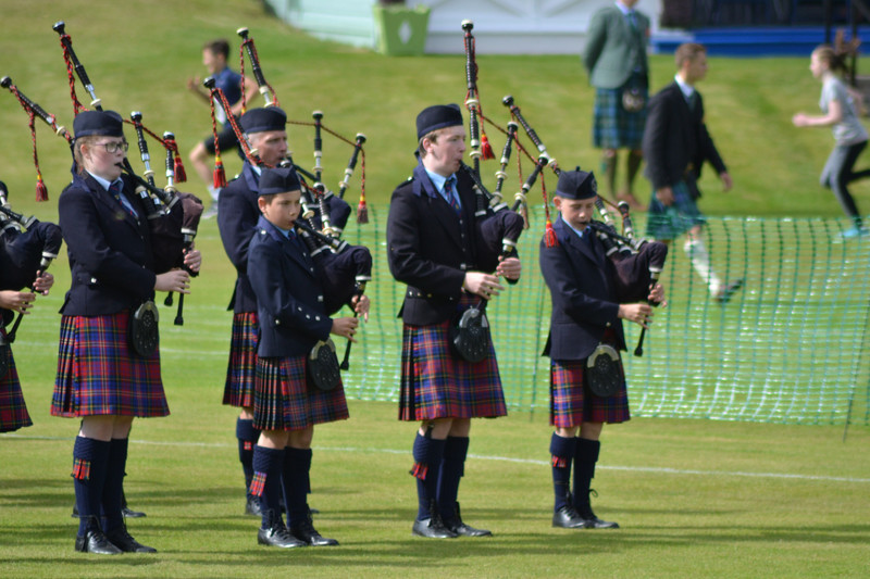 bagpipe players