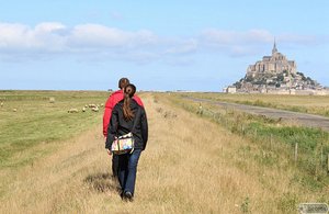 walking to the Mt St Michel