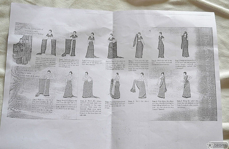 how to put a saree on