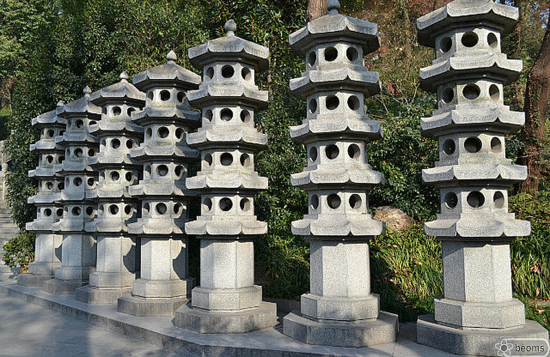 mini stone pagodas