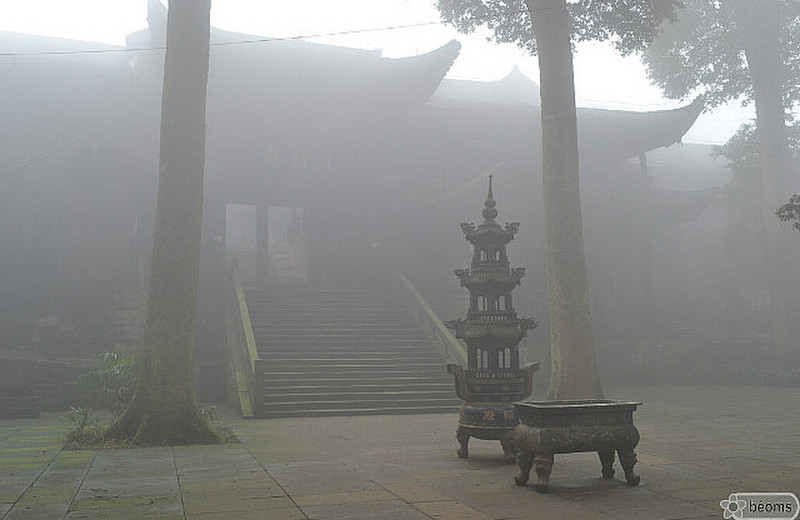 temple in the mist