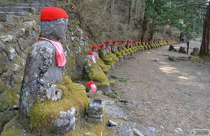 Statues of Jizo on kanmangafuchi path 