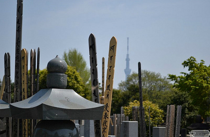 Yanaka cemetery &amp; Tokyo Sky Tree