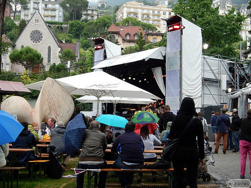 Music in the Park under the rain
