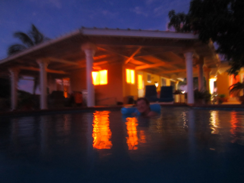10 Our pool at night