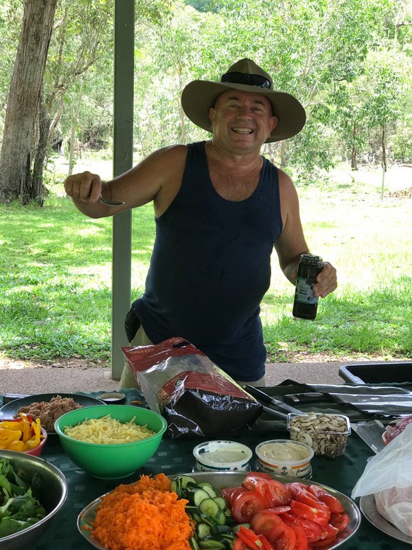Joey preparing our picnic