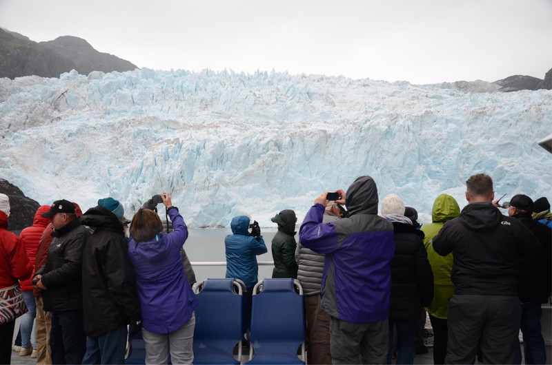 massive height on the glacier. We’re on a 18-Deck cruise ship!