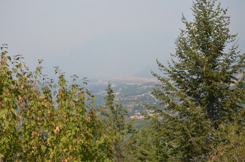 Valley full of smoke from wildfires