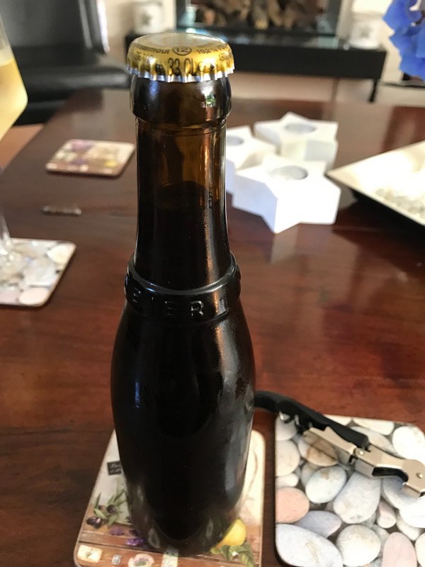 Trappist beer bottle