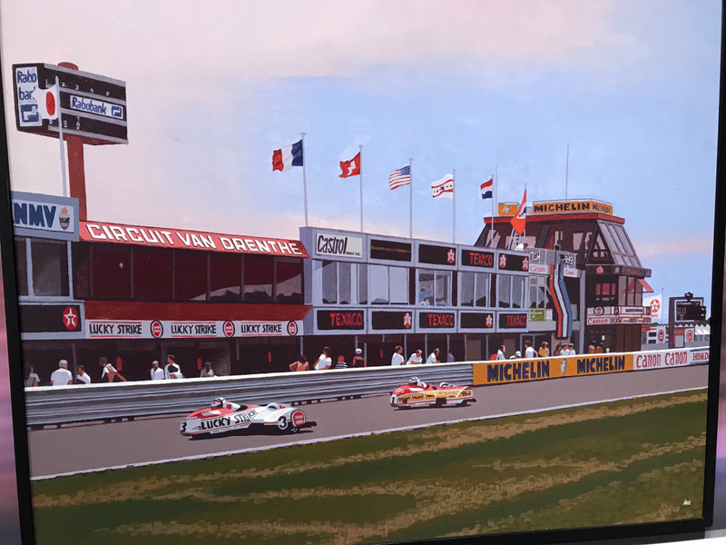 Painting of the TT race track in Assen