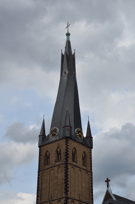 St. Lambertus church with twisted tower