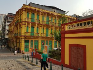 Colourful facades in Macau